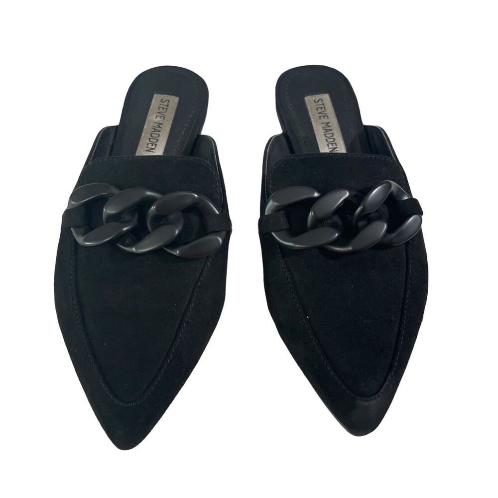 Steve Madden Women's Suede Slip On Slides Shoes Finn Model SZ/6M - Picture 2 of 16